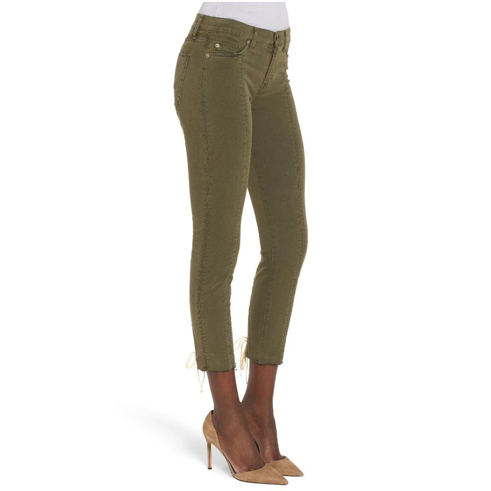HUDSON Jeans, Nico Midrise Crop Super Skinny, Crushed Olive, Size 25, NWT